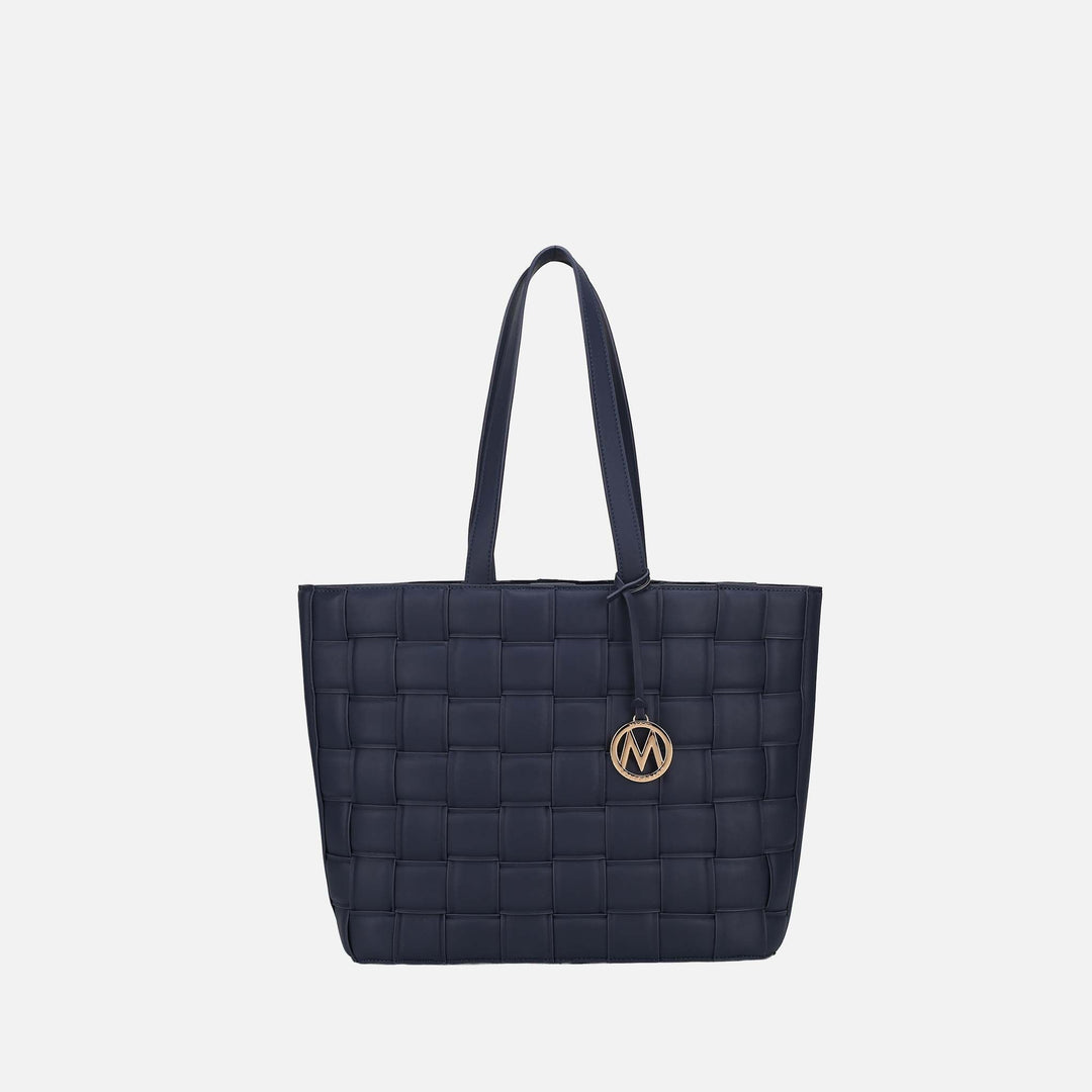 Pewter MKF Collection By Mia K Rowan Woven Tote Bag