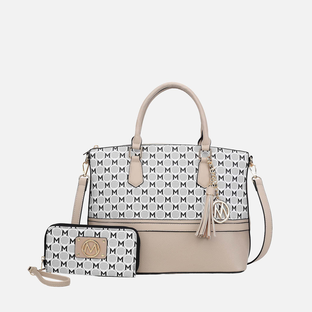 Navy MKF Collection By Mia K Saylor Tote Bag And Wallet Set