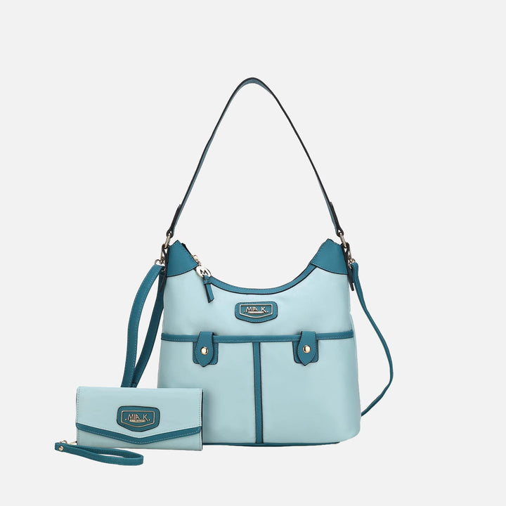 Navy MKF Collection By Mia K Harper Nylon Shoulder Bag And Set