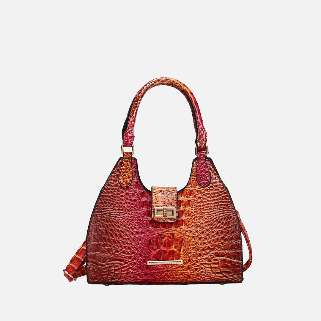 Croc Brown MKF Collection By Mia K Ava Gradient Croc Tote Bag
