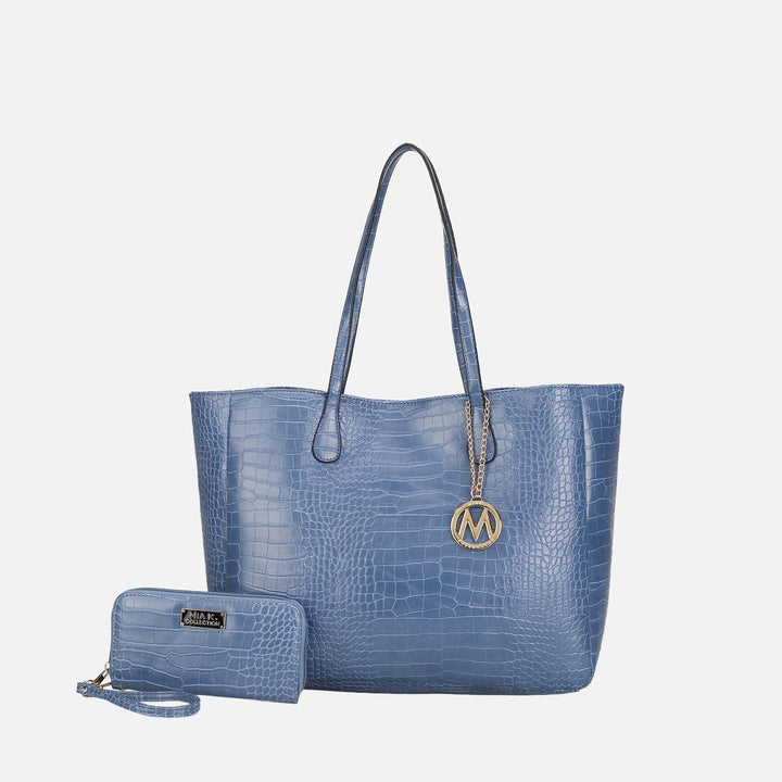 Light Grey MKF Collection By Mia K Sadie Oversize Tote And Set