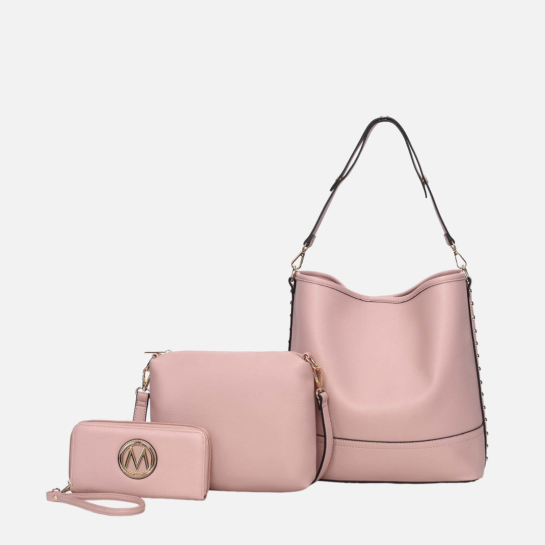 Denim Light Blue MKF Collection By Mia K Ultimate Shoulder Bag And Set
