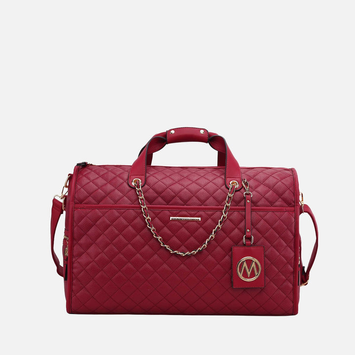 Wine MKF Collection By Mia K Lexie Weekender Bag