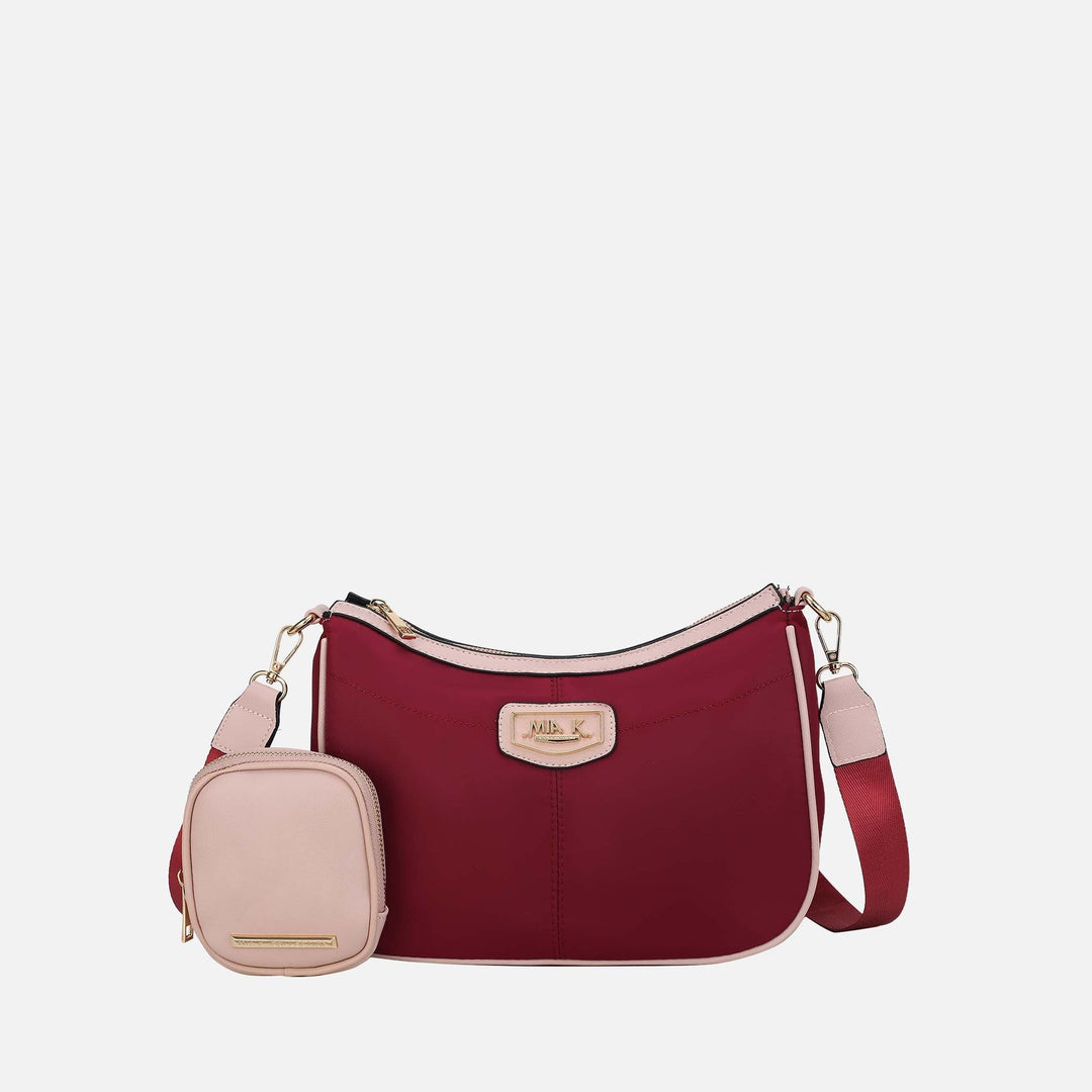 Coffee MKF Collection By Mia K Freya 2 Pcs Crossbody Bag