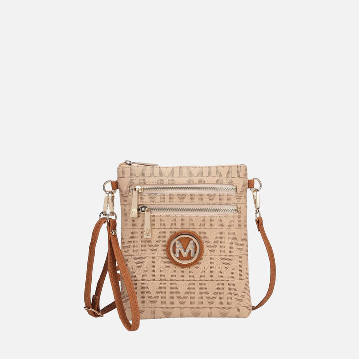 Beige MKF Collection By Mia K Charley Signature Convertible Crossbody Bag