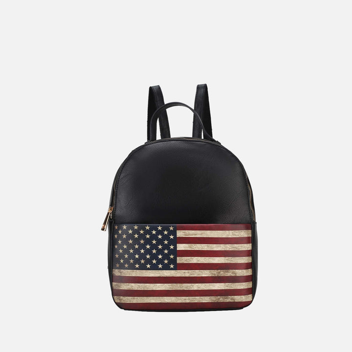 MKF Collection By Mia K Briella Flag Print Backpack