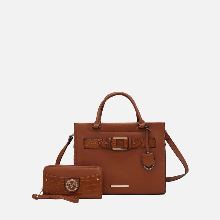 Black MKF Collection By Mia K Virginia Tote Bag And Wallet Set