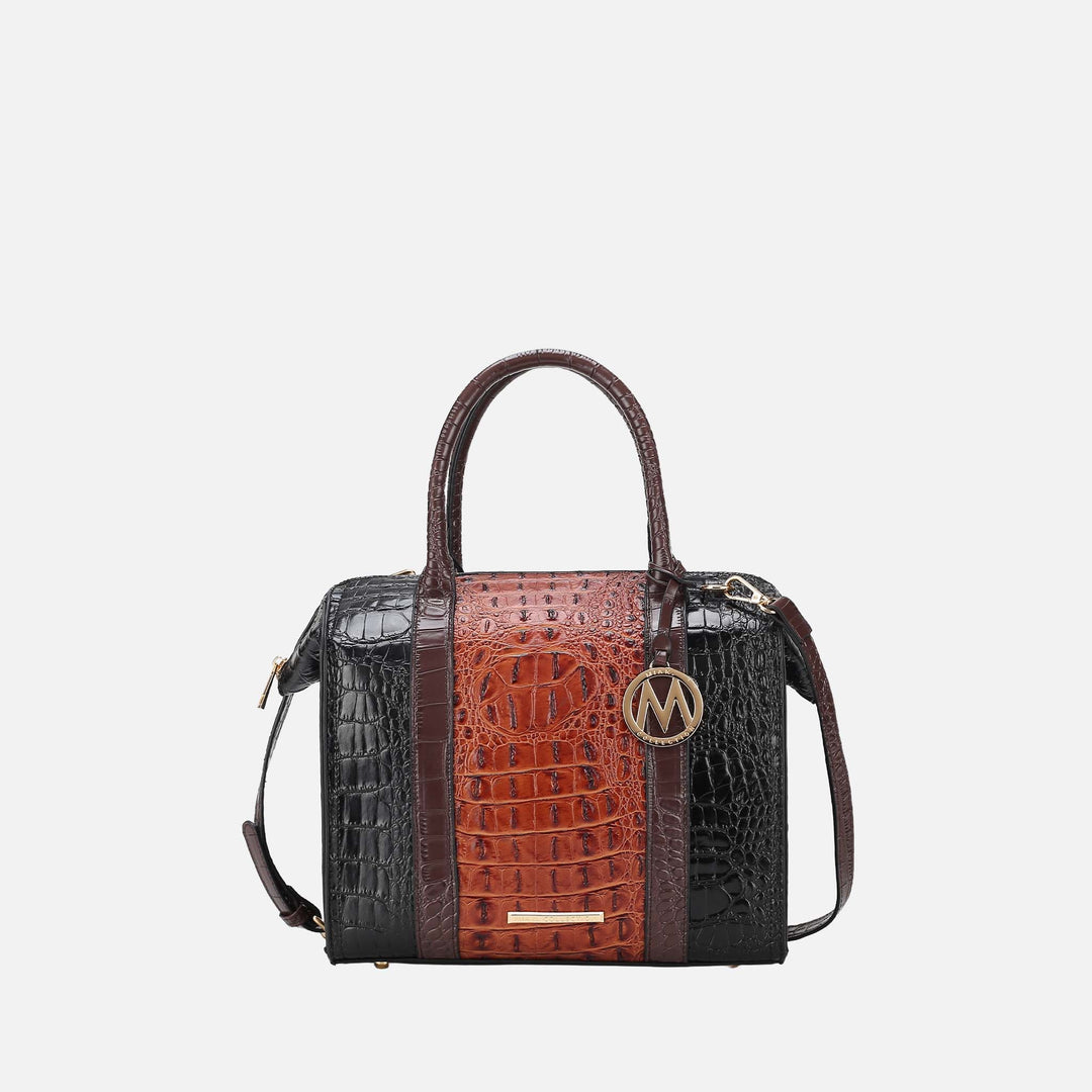 Croco Green MKF Collection By Mia K Ember Shoulder Bag