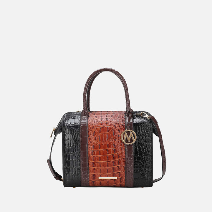 Croco Green MKF Collection By Mia K Ember Shoulder Bag