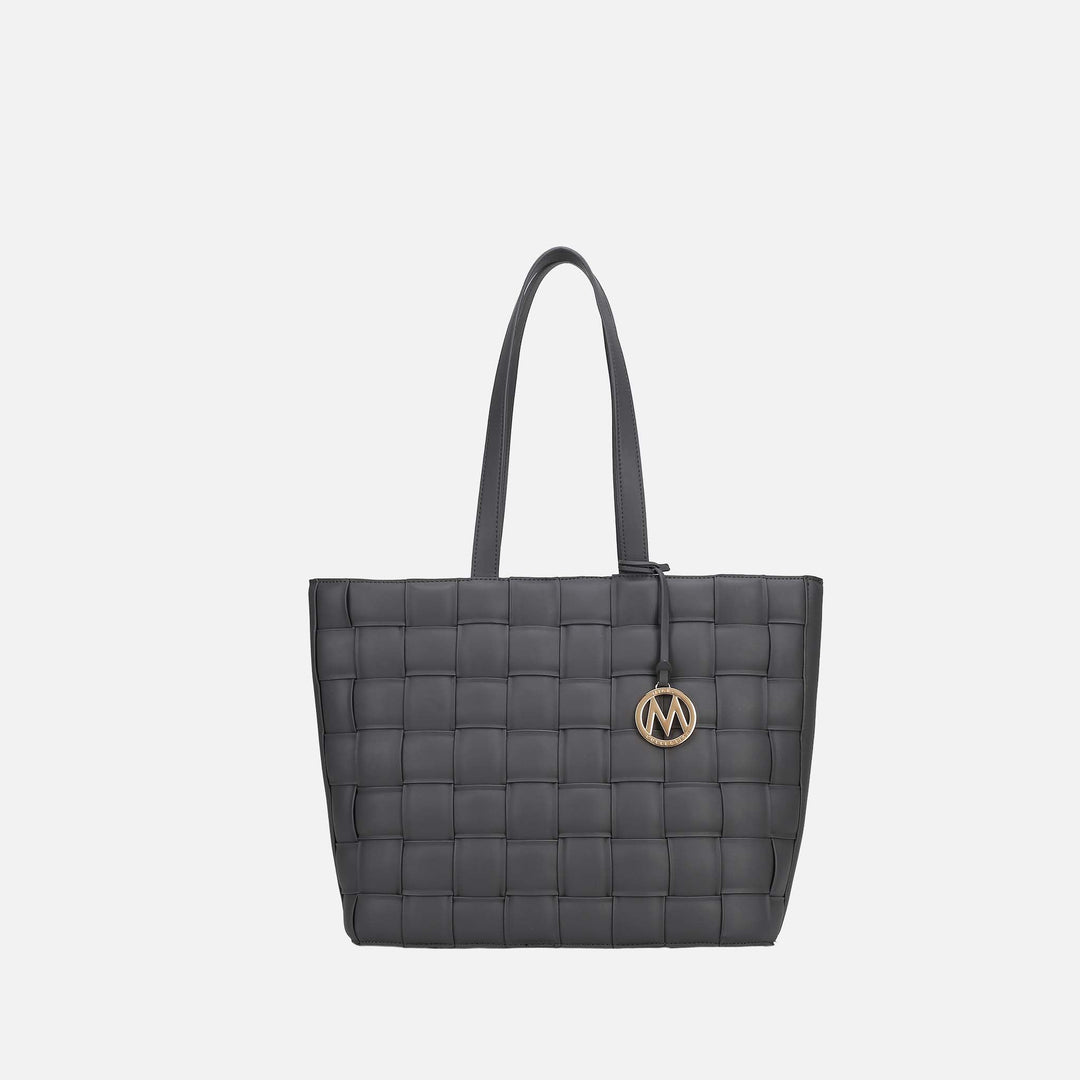 Taupe MKF Collection By Mia K Rowan Woven Tote Bag