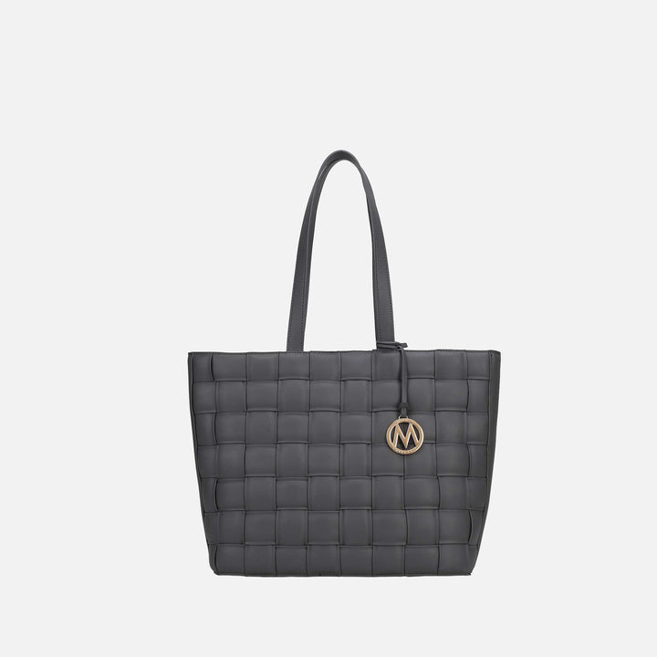 Taupe MKF Collection By Mia K Rowan Woven Tote Bag