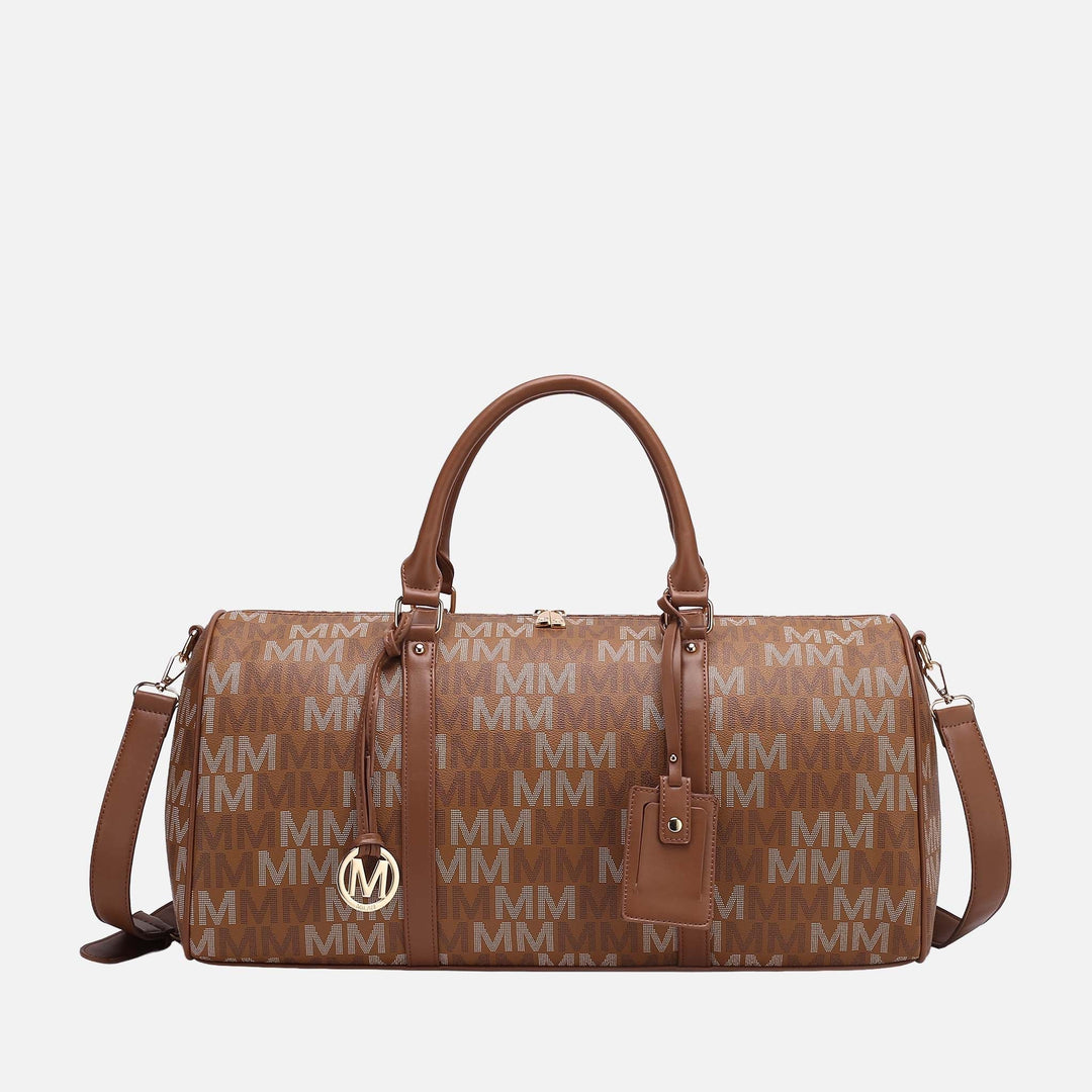 Beige MKF Collection By Mia K Jovani Signature Weekender