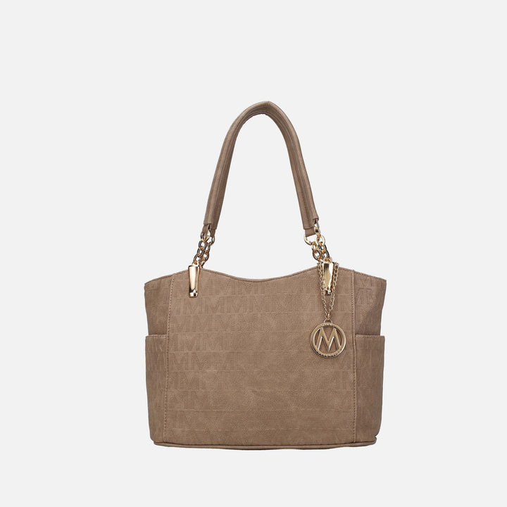 Grey MKF Collection By Mia K Malika Signature Shoulder Bag
