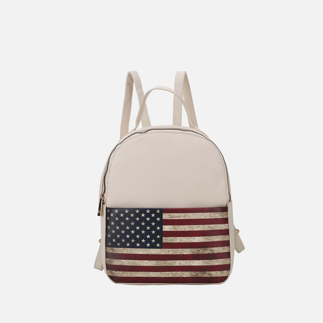 MKF Collection By Mia K Briella Flag Print Backpack