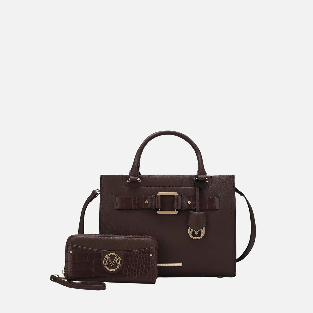 Olive MKF Collection By Mia K Virginia Tote Bag And Wallet Set