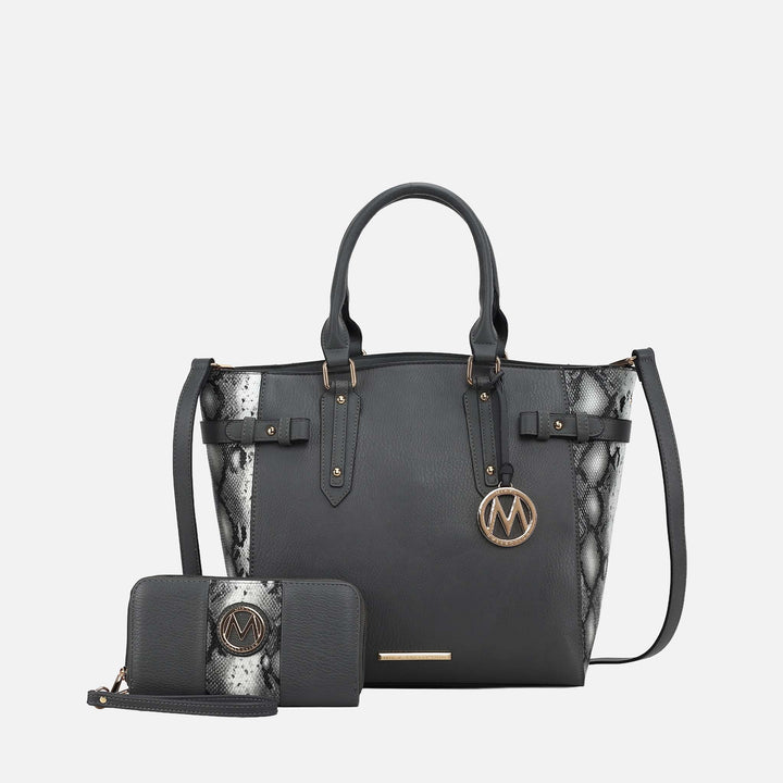 Taupe MKF Collection By Mia K Joelle Tote Bag With Wallet