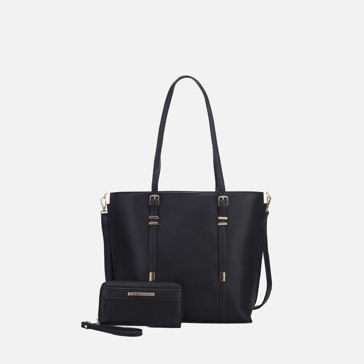 Pewter MKF Collection By Mia K Emery Tote Bag And Wallet Set