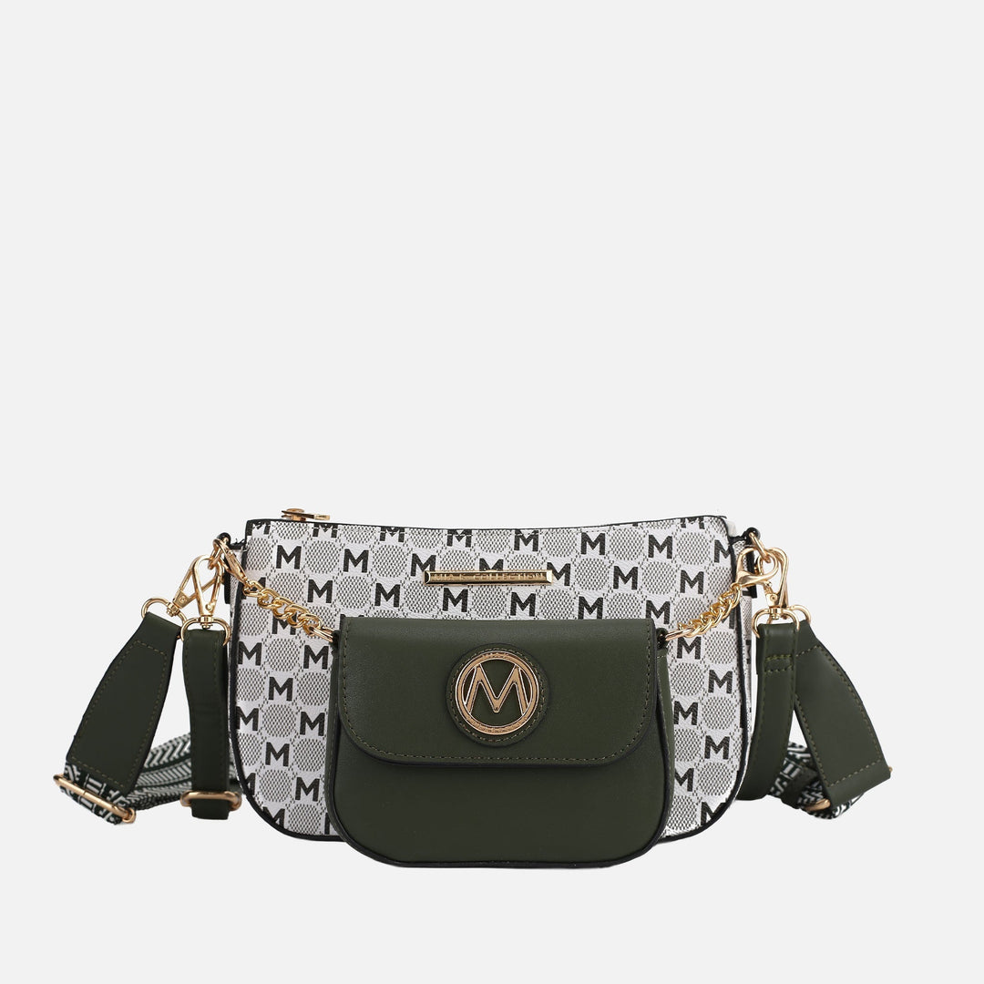 Burgundy MKF Collection By Mia K Ciri Double Bag