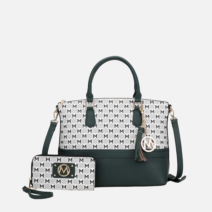 Pink MKF Collection By Mia K Saylor Tote Bag And Wallet Set