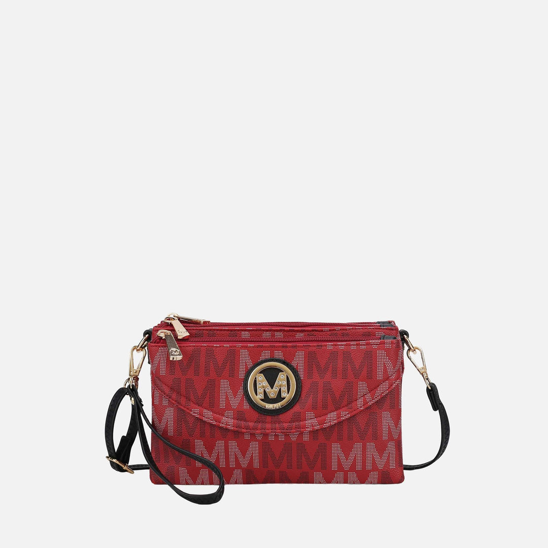 Black MKF Collection By Mia K Ishani Signature Crossbody Bag