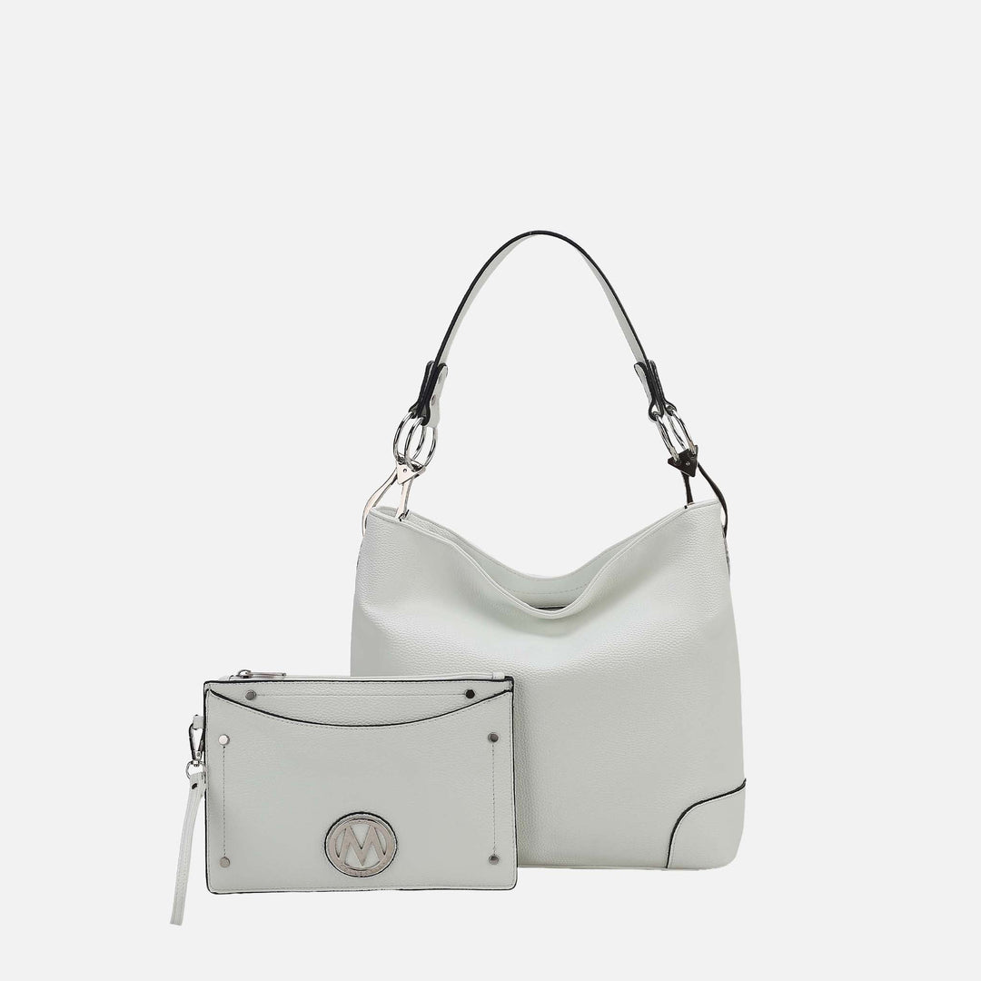 Navy MKF Collection By Mia K Viviana Hobo Bag And Wristlet Set
