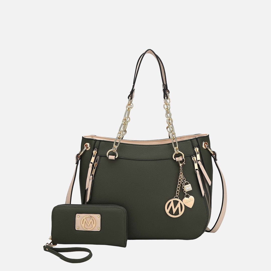 Tawny MKF Collection By Mia K Lina Shoulder Bag And Wallet Set