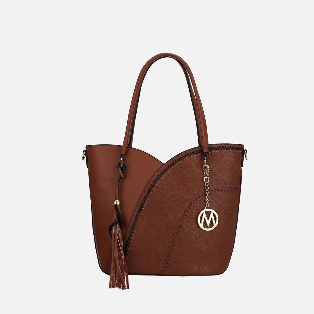 Navy MKF Collection By Mia K Imogene Shoulder Bag And Matching Wallet