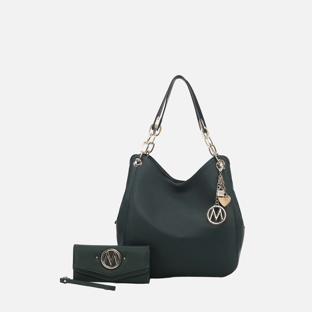 Mustard MKF Collection By Mia K Ashley Hobo Bag And Wallet Set