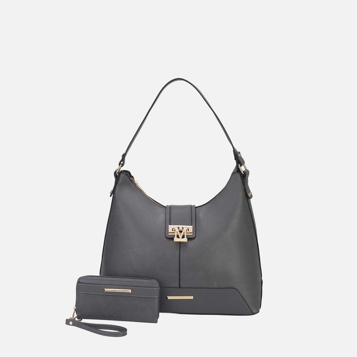 Olive MKF Collection By Mia K Graciela Solid Hobo Bag And Set
