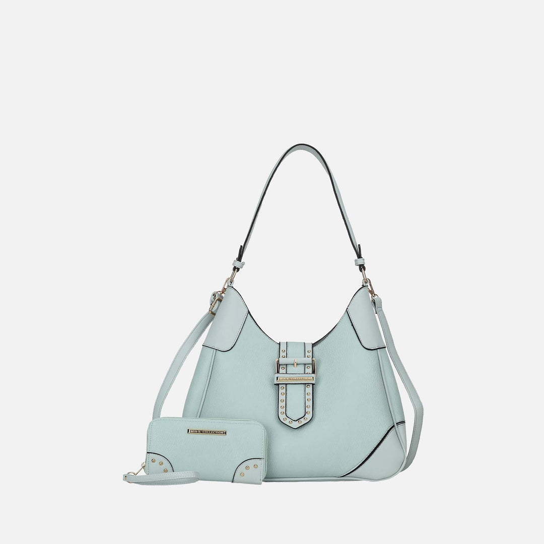 Charcoal Grey MKF Collection By Mia K Juliette Shoulder Bag And Set