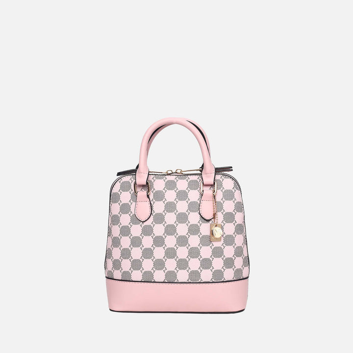 Black MKF Collection By Mia K Marjorie Circular Print Satchel Bag