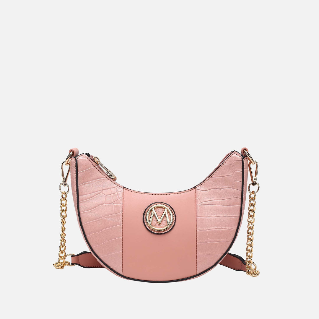 Grey MKF Collection By Mia K Amira Embossed Crossbody Bag