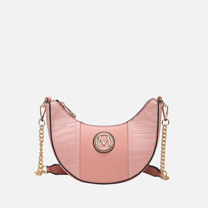 Grey MKF Collection By Mia K Amira Embossed Crossbody Bag