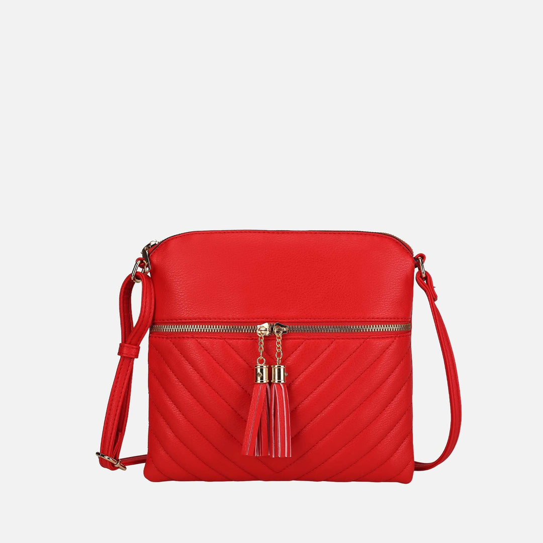 Mustard MKF Collection By Mia K Winnie Quilted Crossbody