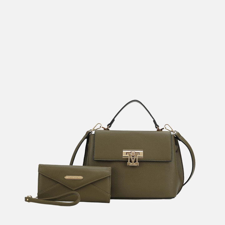 Pewter MKF Collection By Mia K Hadley Shoulder Bag And Set