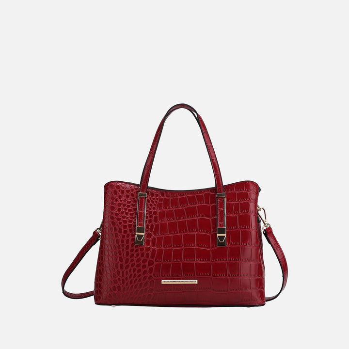 Black MKF Collection By Mia K Aurelia Embossed Shoulder Bag