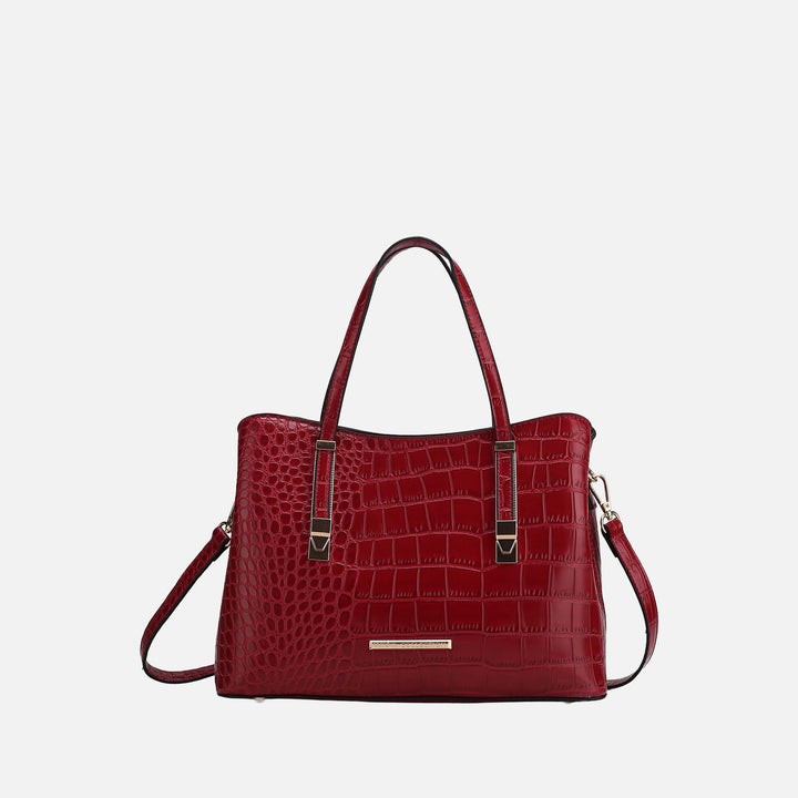 Green MKF Collection By Mia K Aurelia Embossed Shoulder Bag