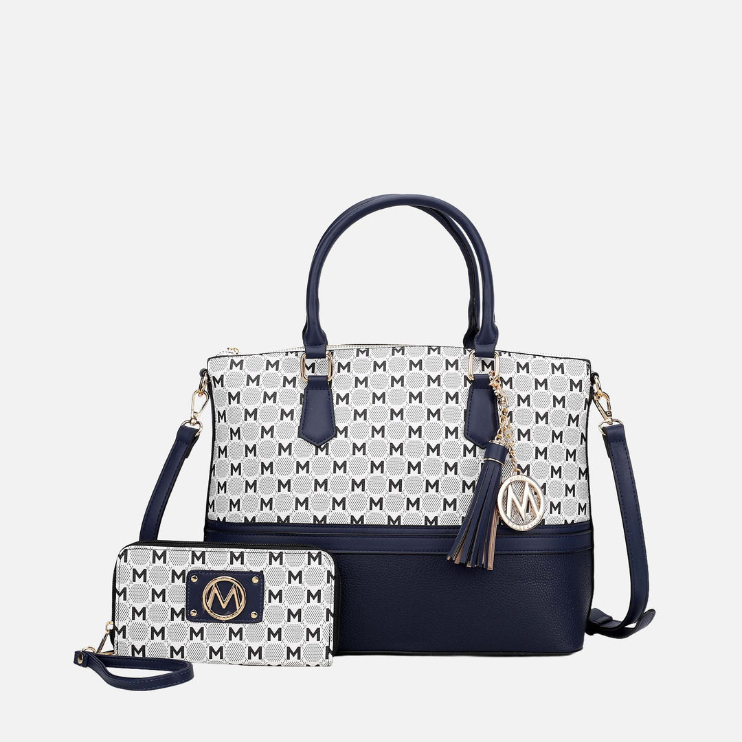 Wine MKF Collection By Mia K Saylor Tote Bag And Wallet Set