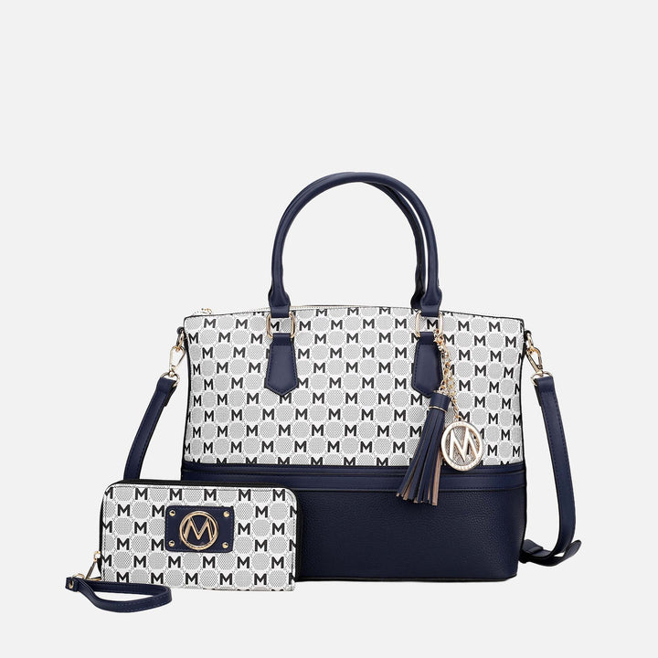 Wine MKF Collection By Mia K Saylor Tote Bag And Wallet Set