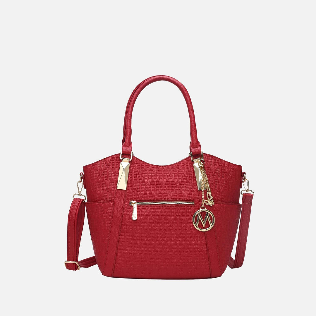 Pewter MKF Collection By Mia K Hazel Signature Tote Bag