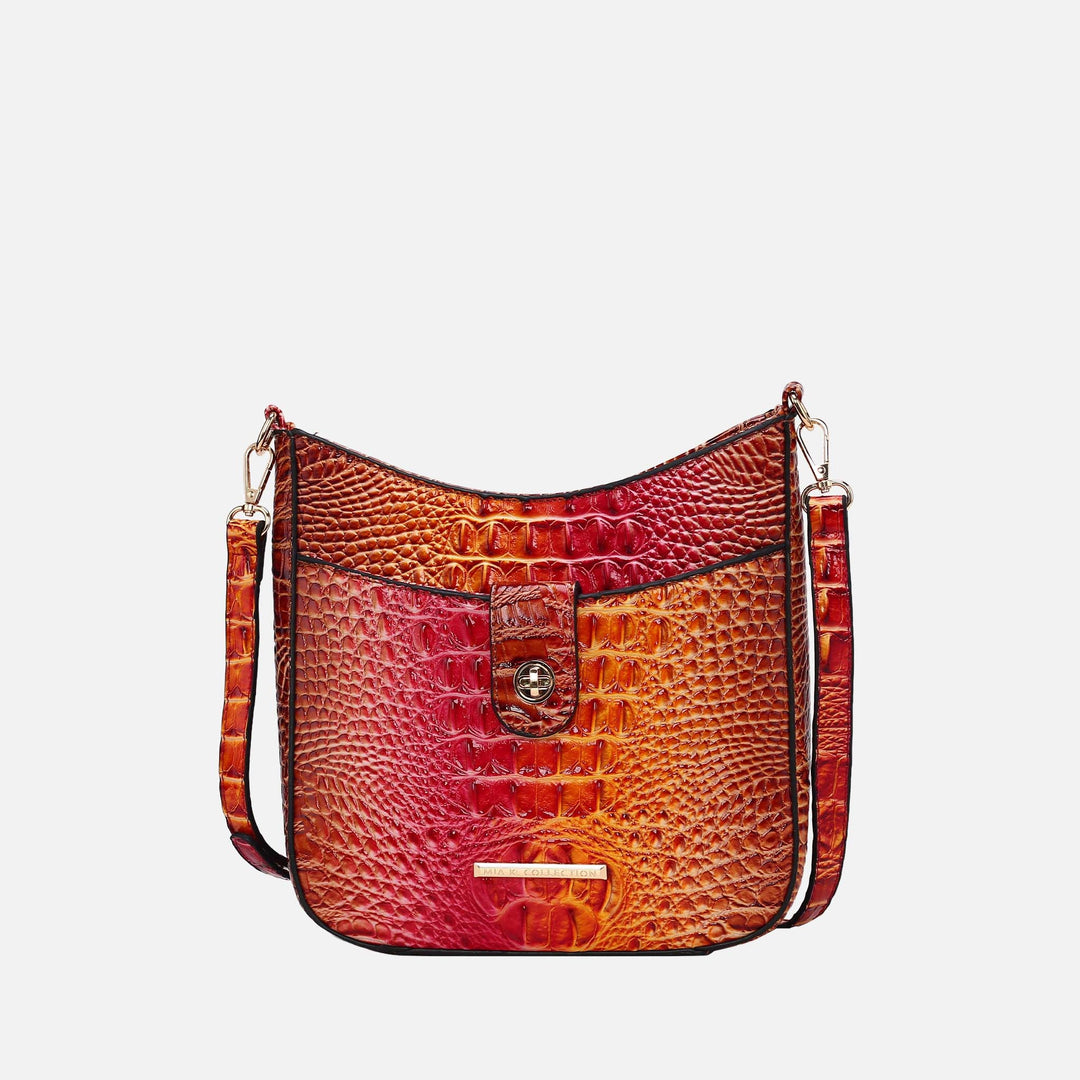 MKF Collection By Mia K Giovana Gradient Croc Crossbody Bag
