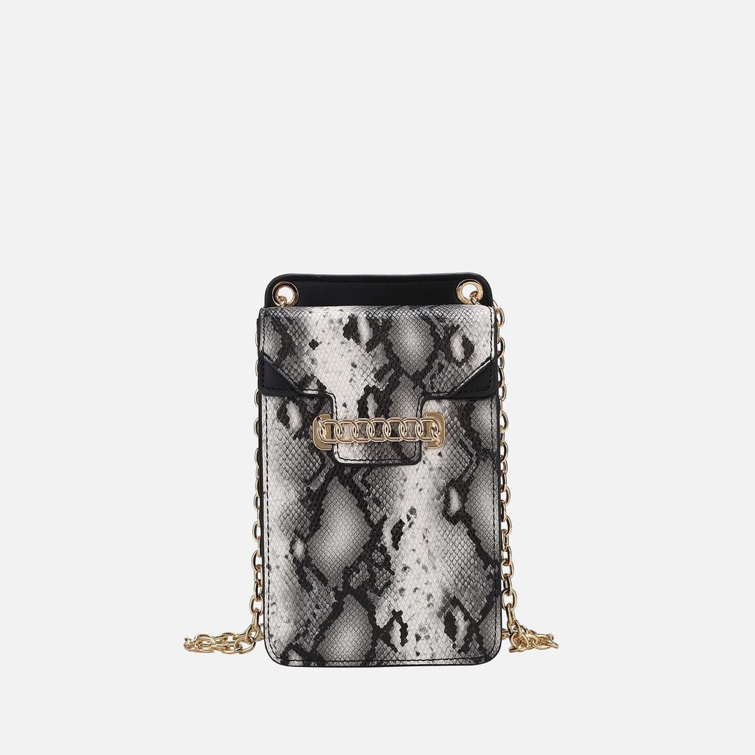 Snake Red MKF Collection By Mia K Yael Phone Crossbody Handbag