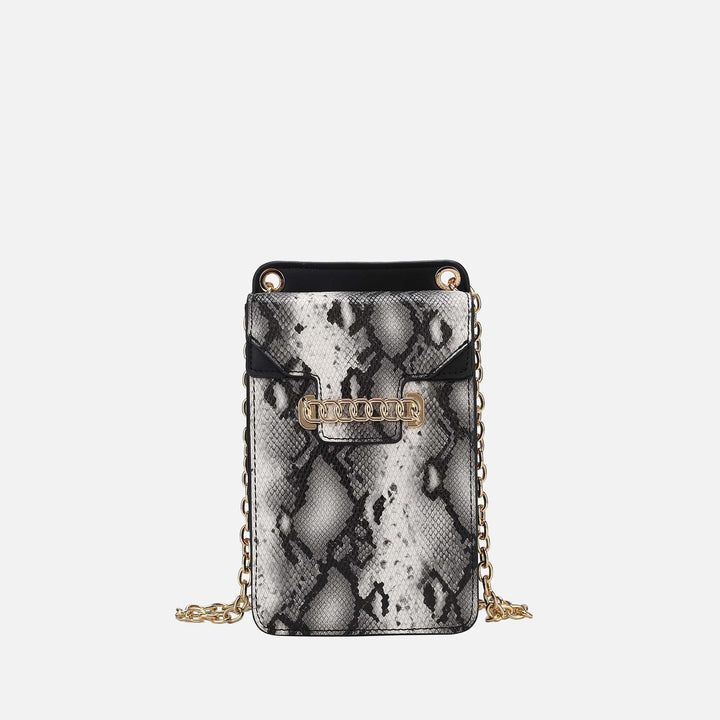 Snake Red MKF Collection By Mia K Yael Phone Crossbody Handbag