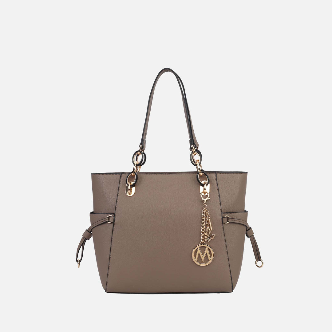 White MKF Collection By Mia K Yale Tote Bag With Matching Wallet