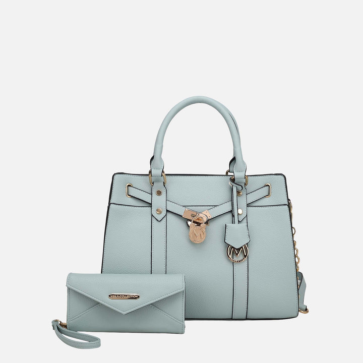 Light Blue MKF Collection By Mia K Christine L Shoulder And Wallet Set