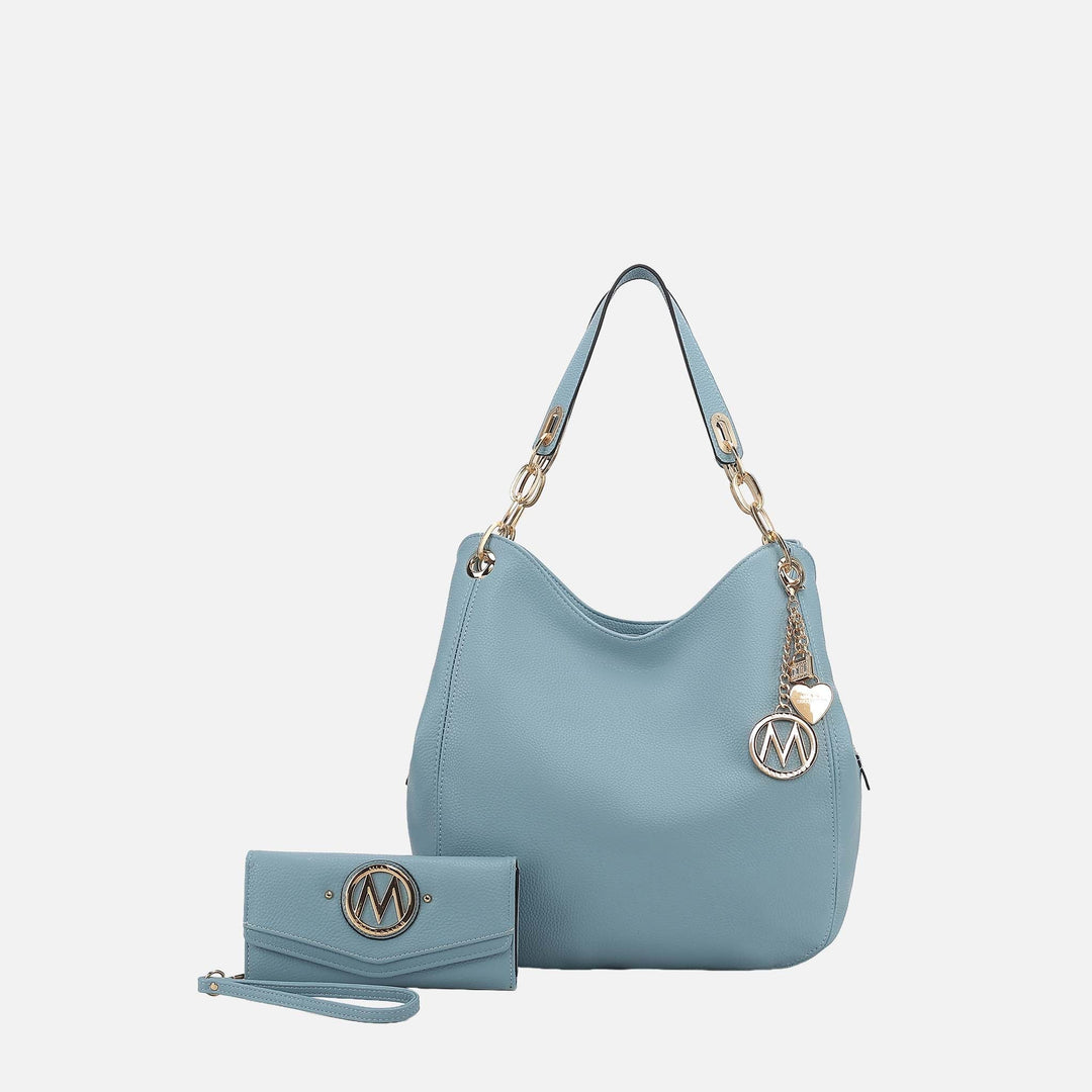 Chocolate MKF Collection By Mia K Ashley Hobo Bag And Wallet Set