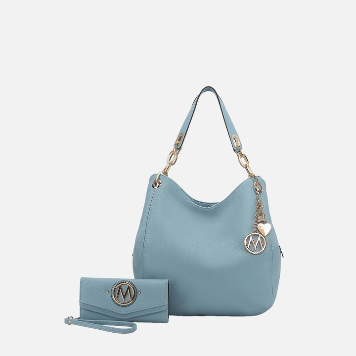 Chocolate MKF Collection By Mia K Ashley Hobo Bag And Wallet Set