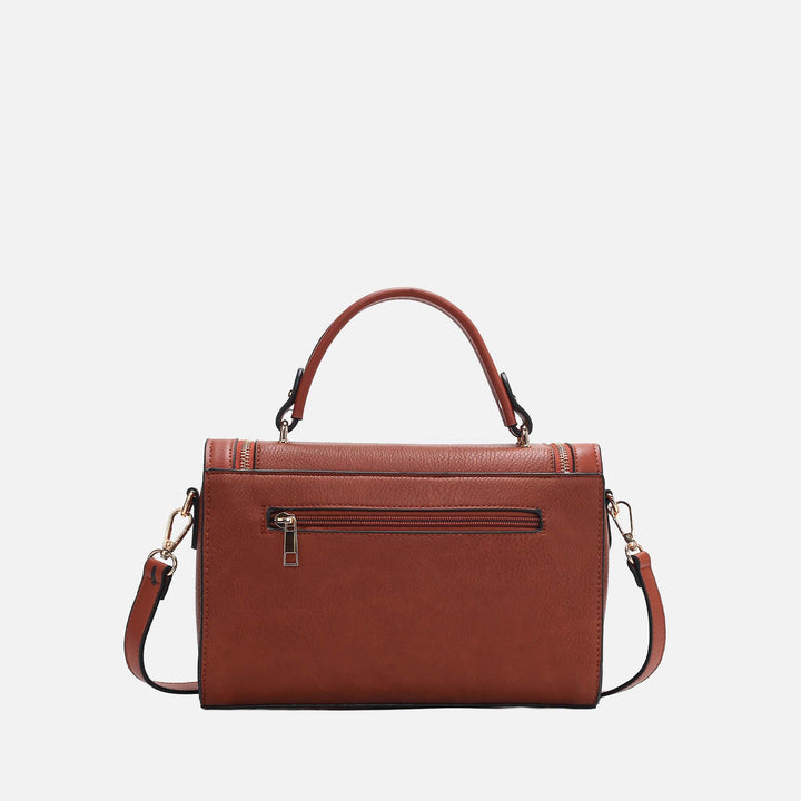 Cognac Brown MKF Collection By Mia K Sabrina Shoulder Bag
