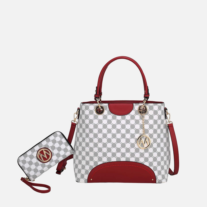 Mustard MKF Collection By Mia K Gabriella Handbag And Wallet Set