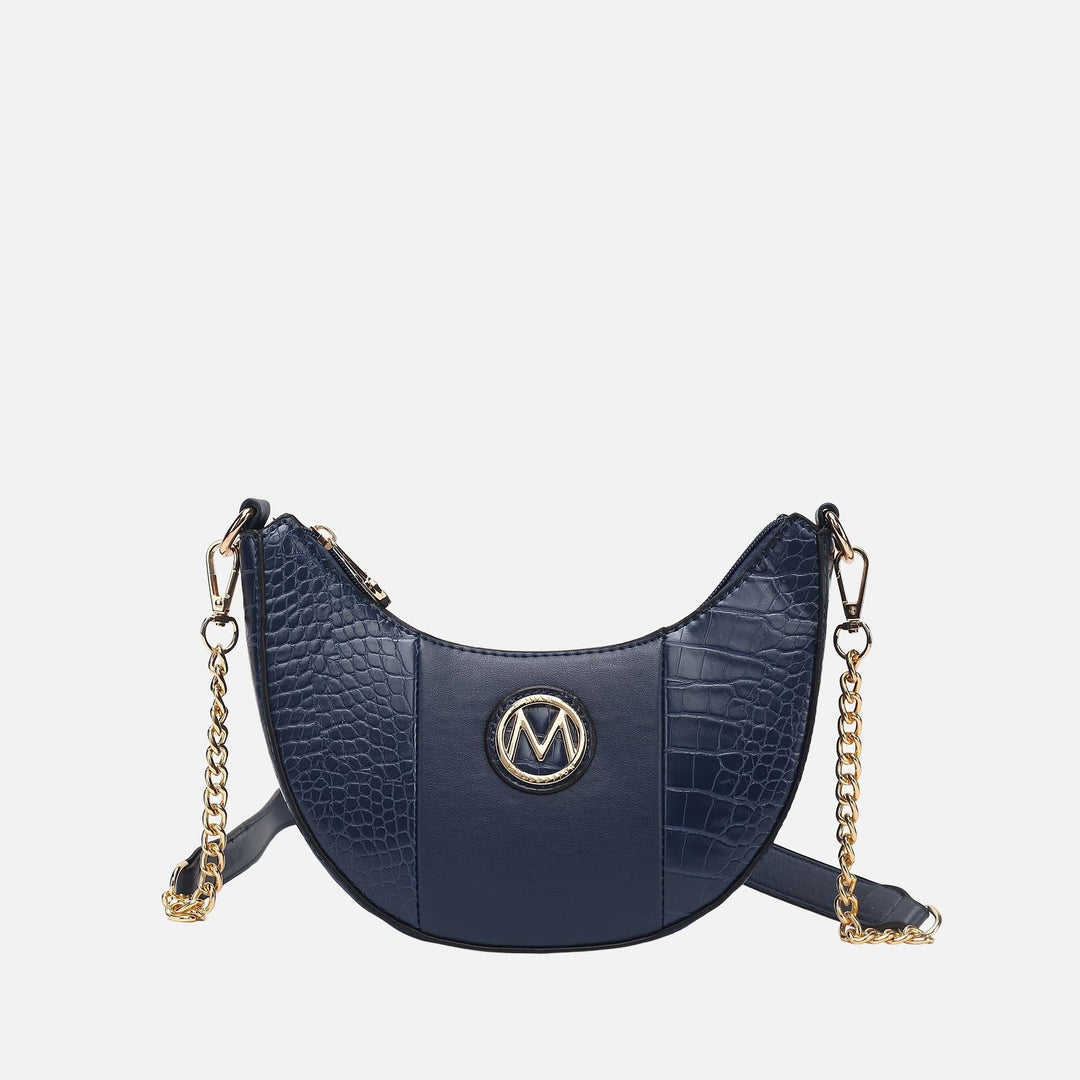 Midnight Blue MKF Collection By Mia K Amira Embossed Crossbody Bag